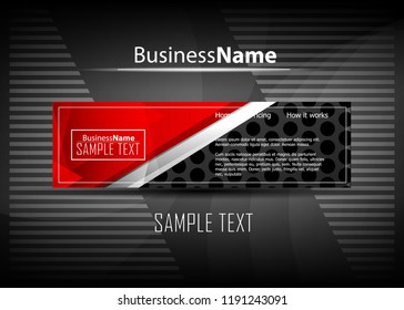 Red contrast abstract technology background. Red corporate design. Abstract tech corporate red design flyer background. Black geometric illustration for flyer, brochures, web graphic design background