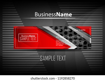 Red contrast abstract technology background. Red corporate design. Abstract tech corporate red design flyer background. Black geometric illustration for flyer, brochures, web graphic design background