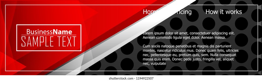 Red contrast abstract technology background. Red corporate design. Abstract tech corporate red design flyer background. Black geometric illustration for flyer, brochures, web graphic design background