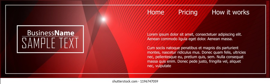 Red contrast abstract technology background. Red corporate design. Abstract tech corporate red design flyer background. Black geometric illustration for flyer, brochures, web graphic design background