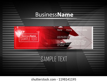 Red contrast abstract technology background. Red corporate design. Abstract tech corporate red design flyer background. Black geometric illustration for flyer, brochures, web graphic design background