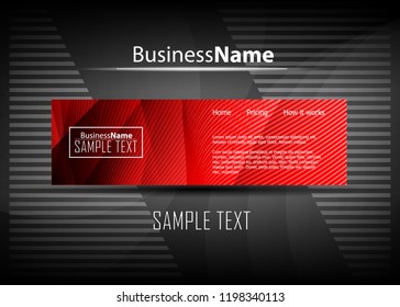 Red contrast abstract technology background. Red corporate design. Abstract tech corporate red design flyer background. Black geometric illustration for flyer, brochures, web graphic design background