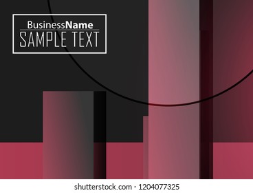Red contrast abstract technology background. Red corporate design. Abstract tech corporate red design flyer background. Black geometric illustration for flyer, brochures, web graphic design background