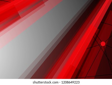 Red contrast abstract technology background. Red corporate design. Abstract tech corporate red design flyer background. Black geometric illustration for flyer, brochures, web graphic design background