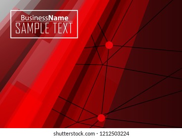 Red contrast abstract technology background. Red corporate design. Abstract tech corporate red design flyer background. Black geometric illustration for flyer, brochures, web graphic design background
