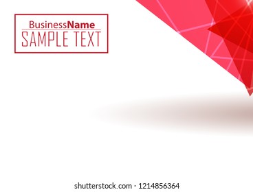 Red contrast abstract technology background. Red corporate design. Abstract tech corporate red design flyer background. Black geometric illustration for flyer, brochures, web graphic design background