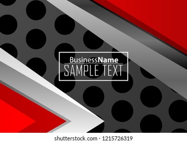 Red contrast abstract technology background. Red corporate design. Abstract tech corporate red design flyer background. Black geometric illustration for flyer, brochures, web graphic design background