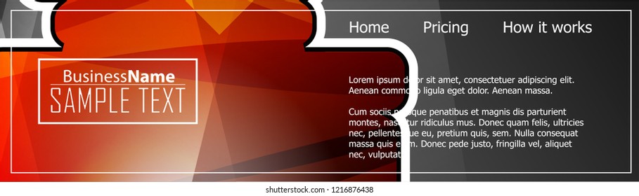 Red contrast abstract technology background. Red corporate design. Abstract tech corporate red design flyer background. Black geometric illustration for flyer, brochures, web graphic design background