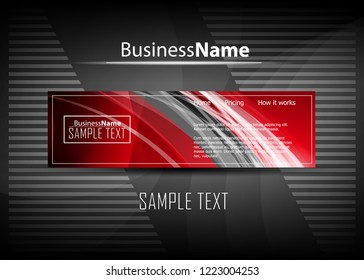 Red contrast abstract technology background. Red corporate design. Abstract tech corporate red design flyer background. Black geometric illustration for flyer, brochures, web graphic design background