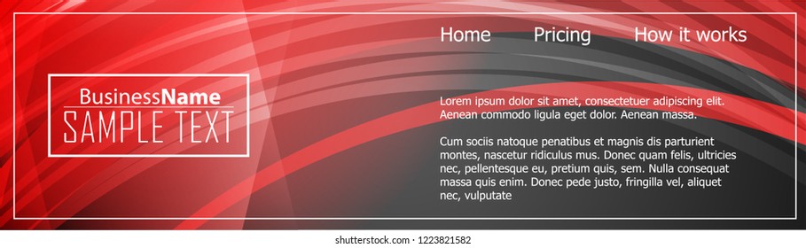 Red contrast abstract technology background. Red corporate design. Abstract tech corporate red design flyer background. Black geometric illustration for flyer, brochures, web graphic design background