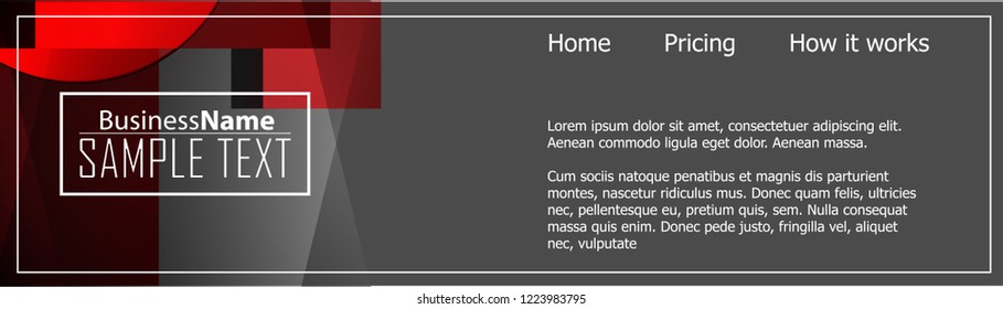 Red contrast abstract technology background. Red corporate design. Abstract tech corporate red design flyer background. Black geometric illustration for flyer, brochures, web graphic design background