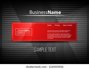 Red contrast abstract technology background. Red corporate design. Abstract tech corporate red design flyer background. Black geometric illustration for flyer, brochures, web graphic design background