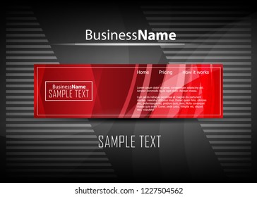 Red contrast abstract technology background. Red corporate design. Abstract tech corporate red design flyer background. Black geometric illustration for flyer, brochures, web graphic design background