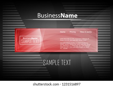 Red contrast abstract technology background. Red corporate design. Abstract tech corporate red design flyer background. Black geometric illustration for flyer, brochures, web graphic design background