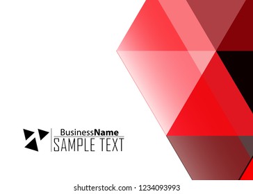 Red contrast abstract technology background. Red corporate design. Abstract tech corporate red design flyer background. Black geometric illustration for flyer, brochures, web graphic design background