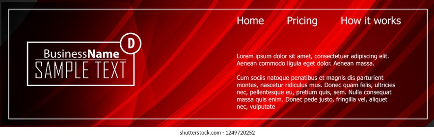 Red contrast abstract technology background. Red corporate design. Abstract tech corporate red design flyer background. Black geometric illustration for flyer, brochures, web graphic design background