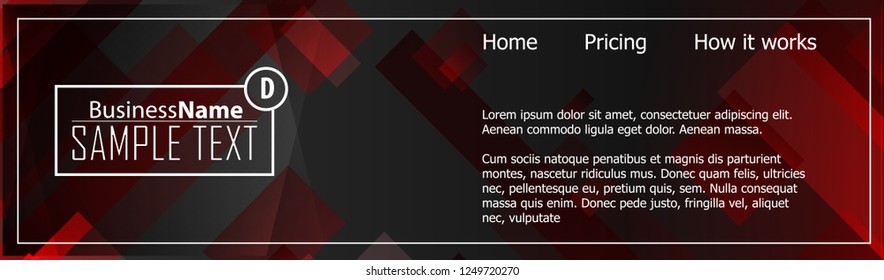 Red contrast abstract technology background. Red corporate design. Abstract tech corporate red design flyer background. Black geometric illustration for flyer, brochures, web graphic design background