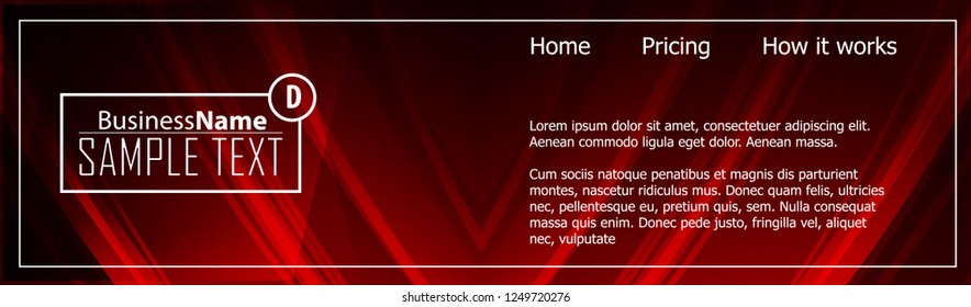 Red contrast abstract technology background. Red corporate design. Abstract tech corporate red design flyer background. Black geometric illustration for flyer, brochures, web graphic design background
