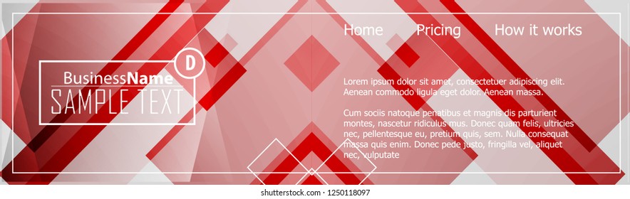 Red contrast abstract technology background. Red corporate design. Abstract tech corporate red design flyer background. Black geometric illustration for flyer, brochures, web graphic design background