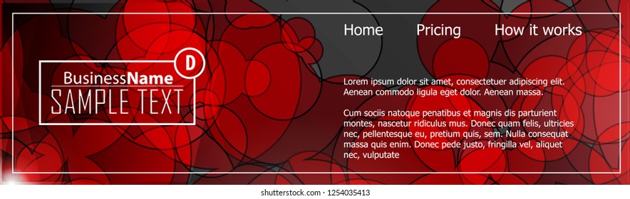 Red contrast abstract technology background. Red corporate design. Abstract tech corporate red design flyer background. Black geometric illustration for flyer, brochures, web graphic design background