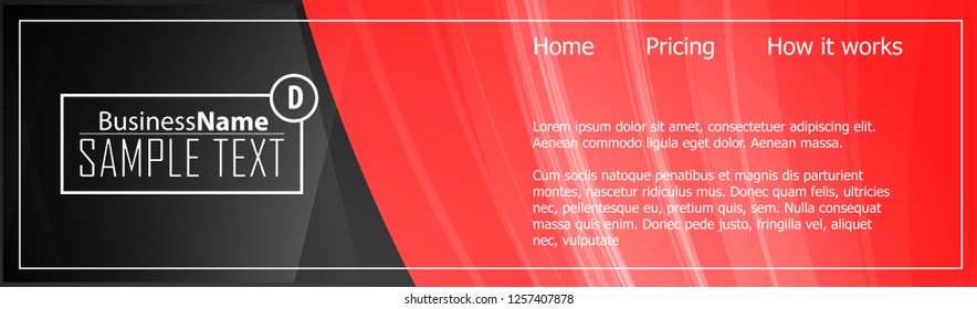 Red contrast abstract technology background. Red corporate design. Abstract tech corporate red design flyer background. Black geometric illustration for flyer, brochures, web graphic design background