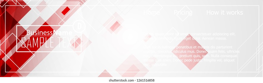Red contrast abstract technology background. Red corporate design. Abstract tech corporate red design flyer background. Black geometric illustration for flyer, brochures, web graphic design background