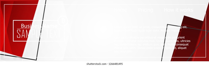 Red contrast abstract technology background. Red corporate design. Abstract tech corporate red design flyer background. Black geometric illustration for flyer, brochures, web graphic design background