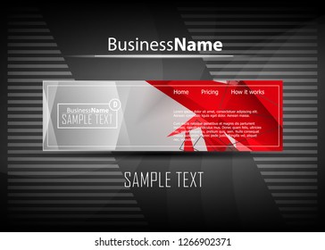 Red contrast abstract technology background. Red corporate design. Abstract tech corporate red design flyer background. Black geometric illustration for flyer, brochures, web graphic design background