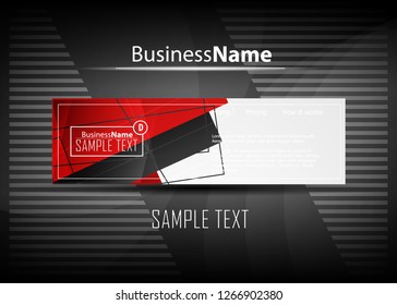 Red contrast abstract technology background. Red corporate design. Abstract tech corporate red design flyer background. Black geometric illustration for flyer, brochures, web graphic design background