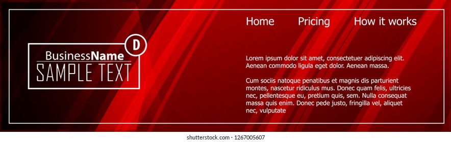Red contrast abstract technology background. Red corporate design. Abstract tech corporate red design flyer background. Black geometric illustration for flyer, brochures, web graphic design background