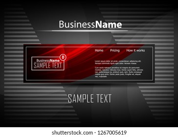 Red contrast abstract technology background. Red corporate design. Abstract tech corporate red design flyer background. Black geometric illustration for flyer, brochures, web graphic design background