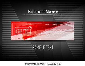 Red contrast abstract technology background. Red corporate design. Abstract tech corporate red design flyer background. Black geometric illustration for flyer, brochures, web graphic design background