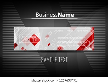 Red contrast abstract technology background. Red corporate design. Abstract tech corporate red design flyer background. Black geometric illustration for flyer, brochures, web graphic design background