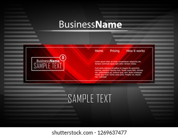 Red contrast abstract technology background. Red corporate design. Abstract tech corporate red design flyer background. Black geometric illustration for flyer, brochures, web graphic design background