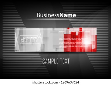 Red contrast abstract technology background. Red corporate design. Abstract tech corporate red design flyer background. Black geometric illustration for flyer, brochures, web graphic design background