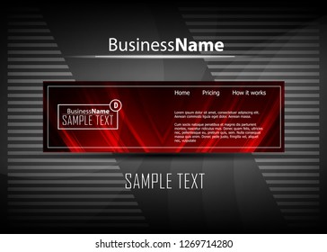 Red contrast abstract technology background. Red corporate design. Abstract tech corporate red design flyer background. Black geometric illustration for flyer, brochures, web graphic design background