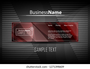 Red contrast abstract technology background. Red corporate design. Abstract tech corporate red design flyer background. Black geometric illustration for flyer, brochures, web graphic design background