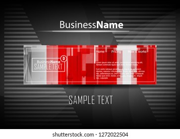 Red contrast abstract technology background. Red corporate design. Abstract tech corporate red design flyer background. Black geometric illustration for flyer, brochures, web graphic design background