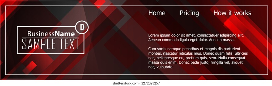 Red contrast abstract technology background. Red corporate design. Abstract tech corporate red design flyer background. Black geometric illustration for flyer, brochures, web graphic design background