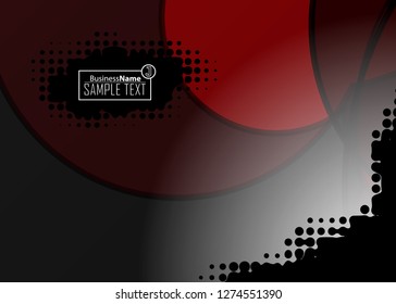 Red contrast abstract technology background. Red corporate design. Abstract tech corporate red design flyer background. Black geometric illustration for flyer, brochures, web graphic design background