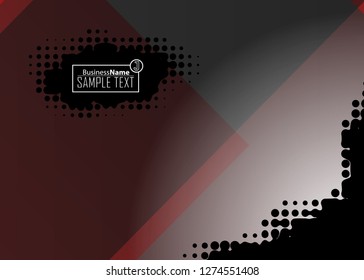 Red contrast abstract technology background. Red corporate design. Abstract tech corporate red design flyer background. Black geometric illustration for flyer, brochures, web graphic design background
