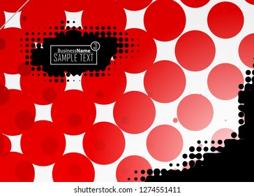 Red contrast abstract technology background. Red corporate design. Abstract tech corporate red design flyer background. Black geometric illustration for flyer, brochures, web graphic design background