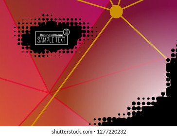 Red contrast abstract technology background. Red corporate design. Abstract tech corporate red design flyer background. Black geometric illustration for flyer, brochures, web graphic design background