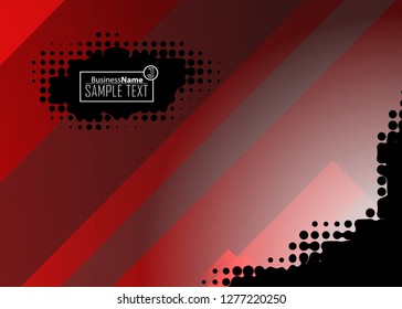 Red contrast abstract technology background. Red corporate design. Abstract tech corporate red design flyer background. Black geometric illustration for flyer, brochures, web graphic design background