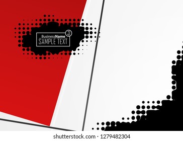 Red contrast abstract technology background. Red corporate design. Abstract tech corporate red design flyer background. Black geometric illustration for flyer, brochures, web graphic design background