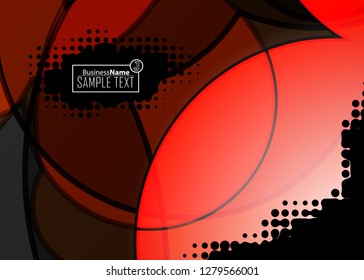Red contrast abstract technology background. Red corporate design. Abstract tech corporate red design flyer background. Black geometric illustration for flyer, brochures, web graphic design background