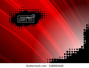 Red contrast abstract technology background. Red corporate design. Abstract tech corporate red design flyer background. Black geometric illustration for flyer, brochures, web graphic design background