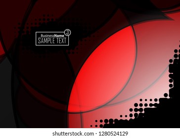 Red contrast abstract technology background. Red corporate design. Abstract tech corporate red design flyer background. Black geometric illustration for flyer, brochures, web graphic design background