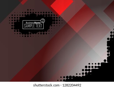 Red contrast abstract technology background. Red corporate design. Abstract tech corporate red design flyer background. Black geometric illustration for flyer, brochures, web graphic design background
