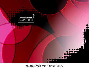 Red contrast abstract technology background. Red corporate design. Abstract tech corporate red design flyer background. Black geometric illustration for flyer, brochures, web graphic design background